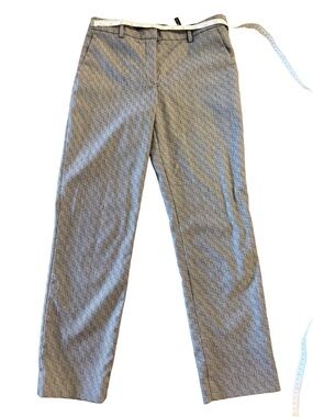 Theory Women’s Light Gray Patterned Ankle Chinos